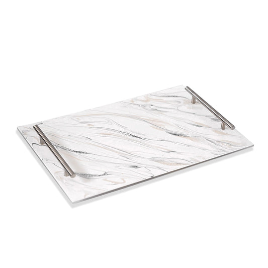 Resin Serving Tray with Handles