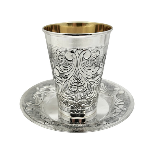 Kiddush Cup Set Chased