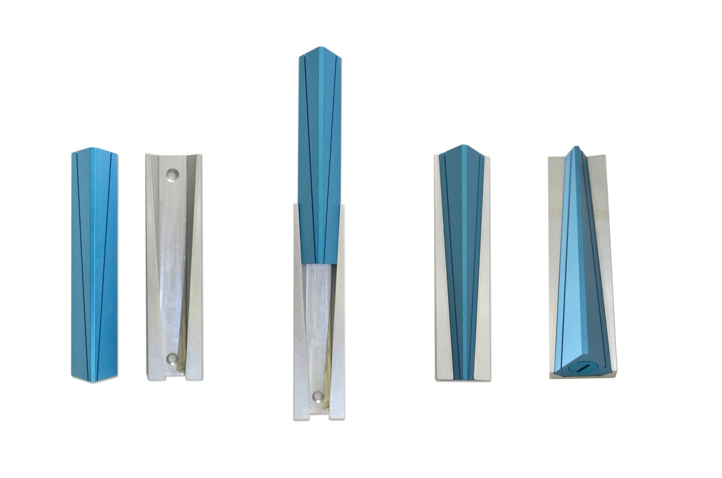 Modern Anodized Aluminum Mezuzah 4"