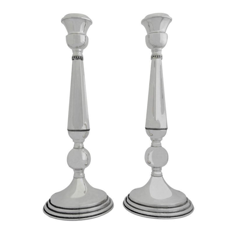 Large Sterling Silver Candlesticks
