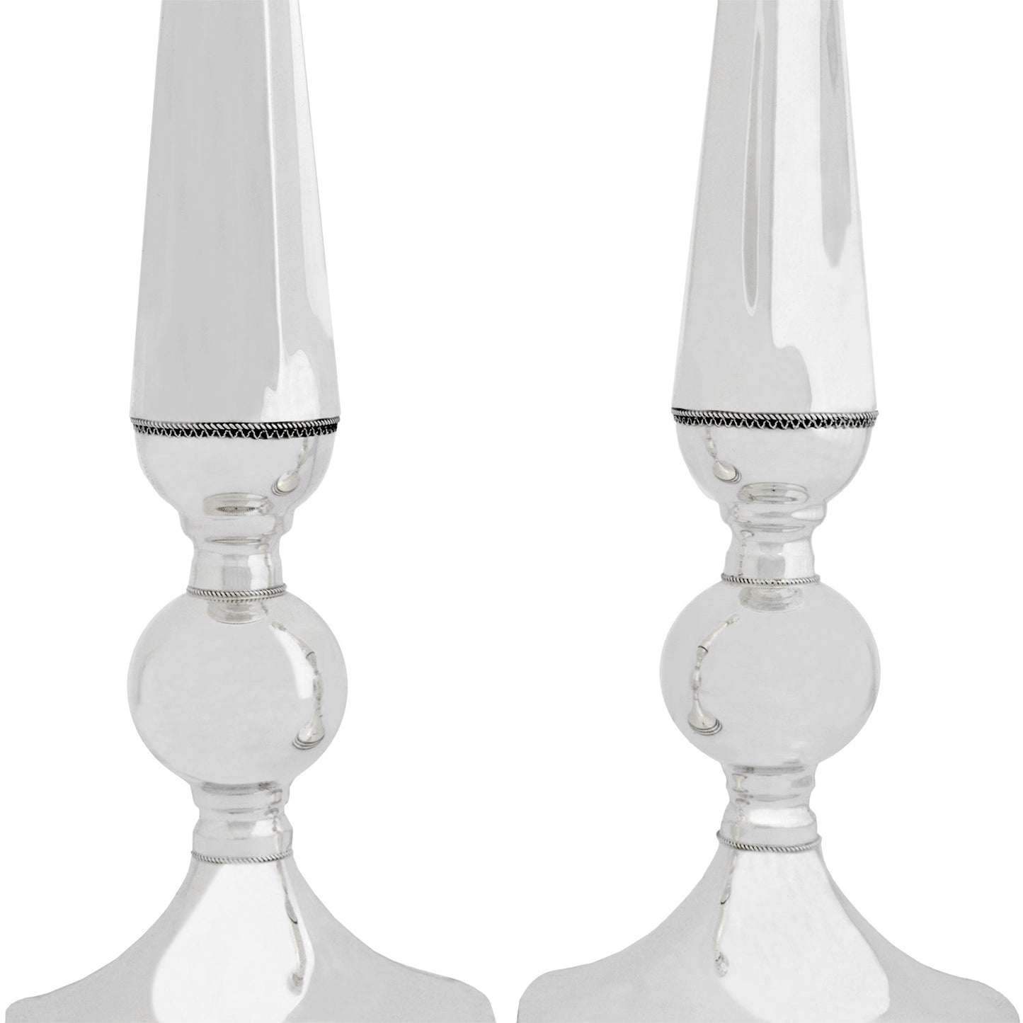 Large Sterling Silver Candlesticks