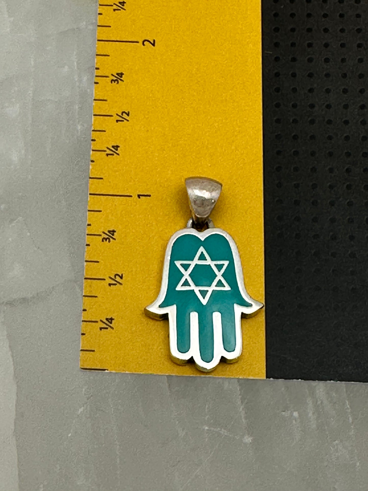 Color Stone Hamsa With Magen David