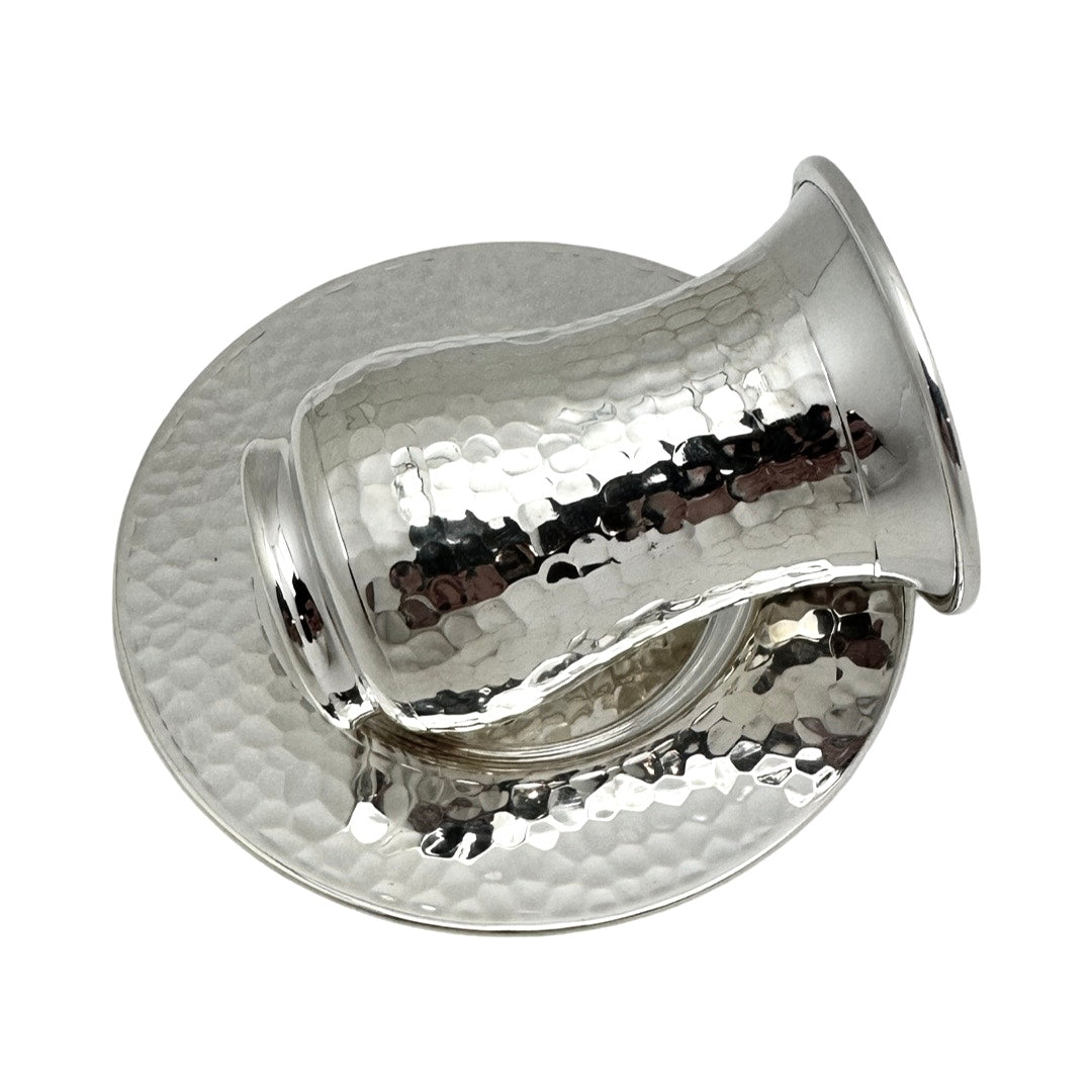 Mia Hammered Kiddush Cup Set