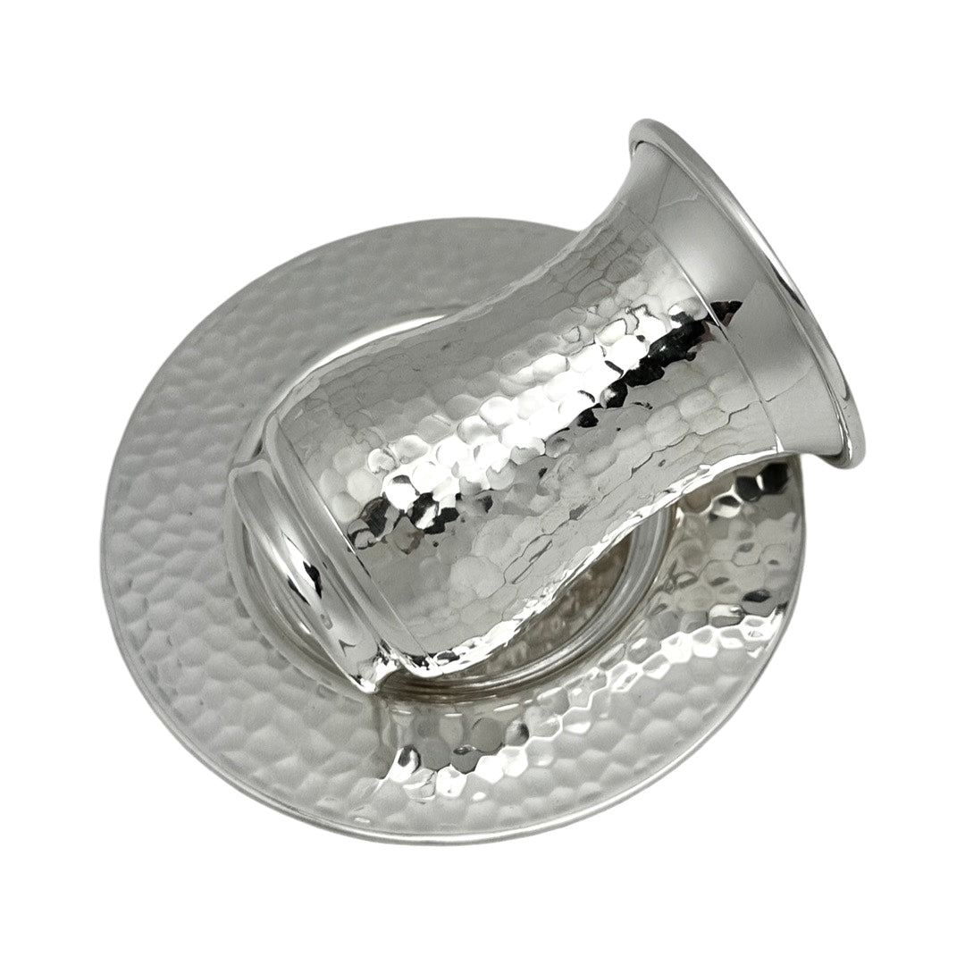Mia Hammered Kiddush Cup Set