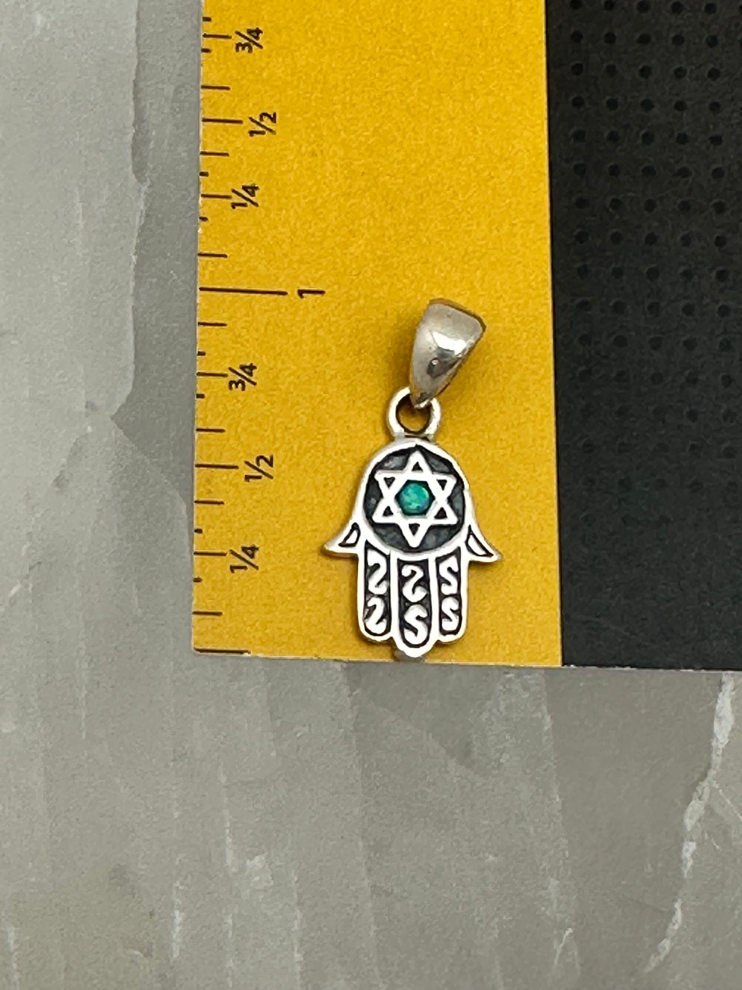Hamsa with an Opal Stone