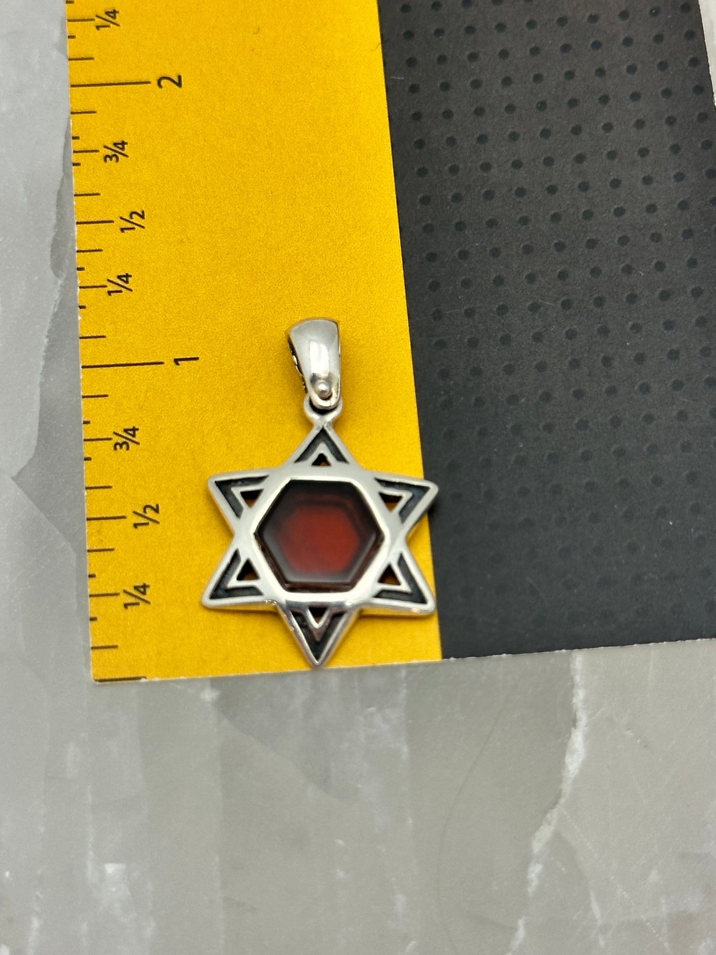 Carnelian Magen David Pendant
