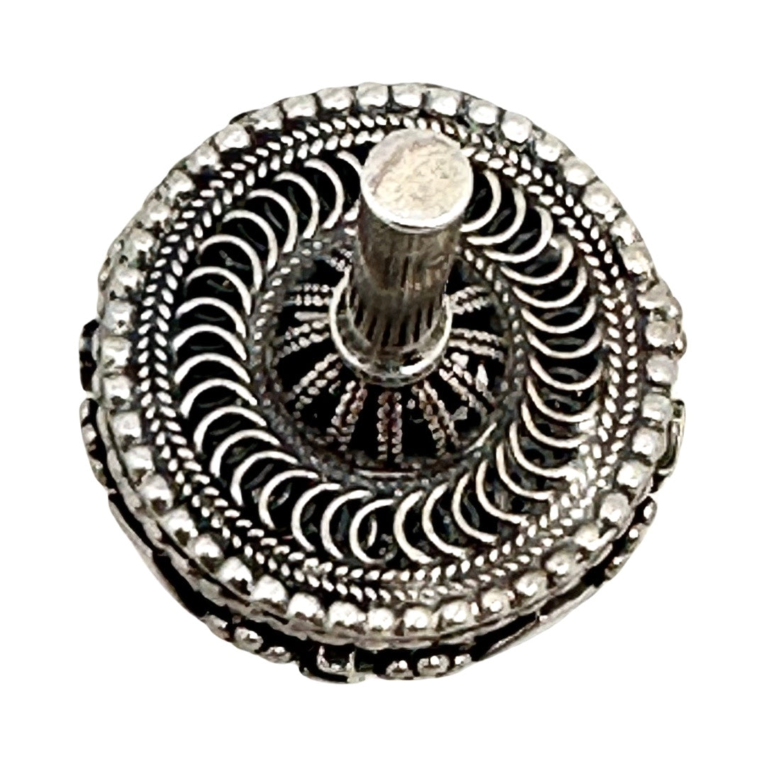 Yemenite Filigree Dreidel with a Stand
