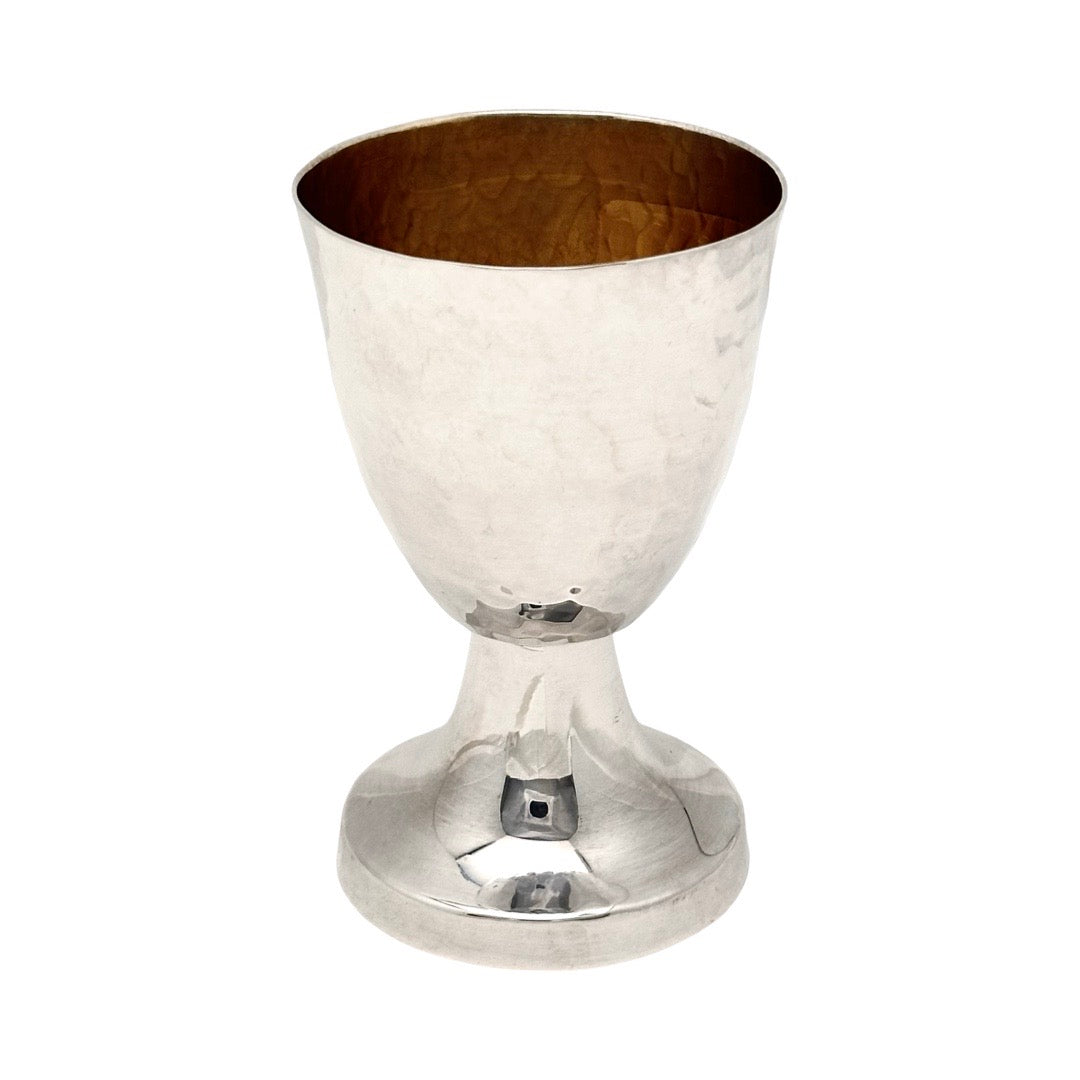 Sterling 1/2 Hammered Kiddush Cup