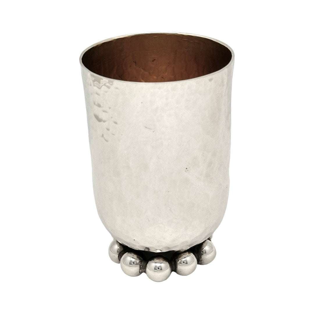 Hammered Kiddush Cup with Beads