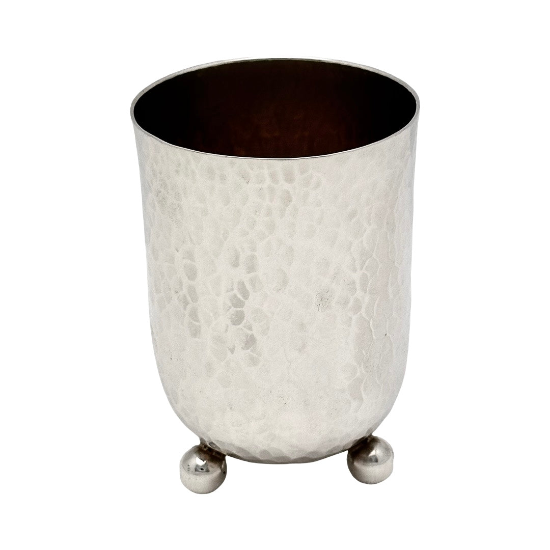 Hammered Kiddush Cup on 3 Balls