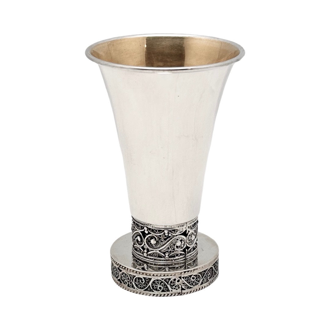 Filigree Shoham Kiddush Cup