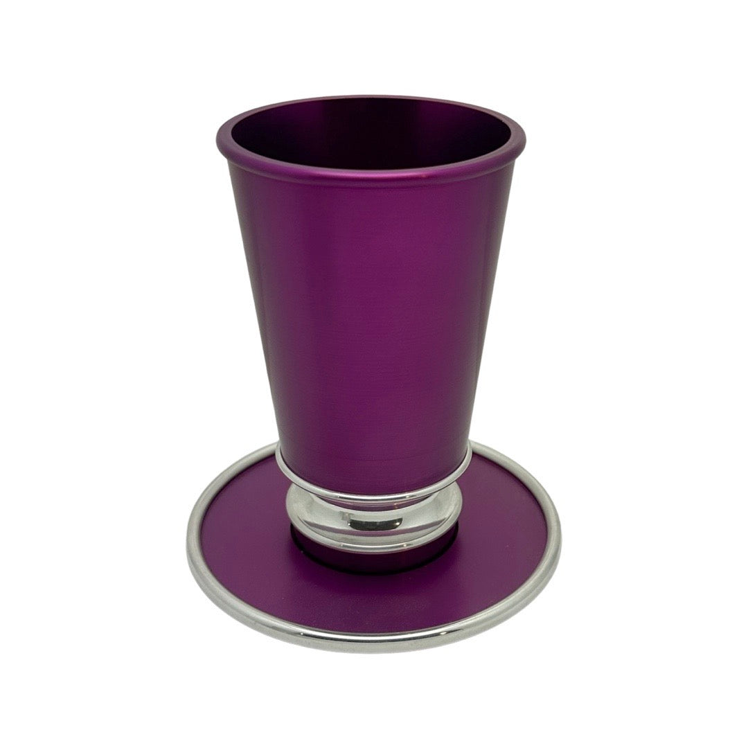 Anodized Aluminum Kiddush Cup & Tray