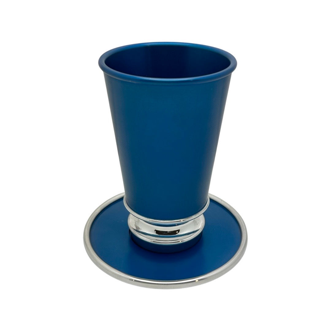 Anodized Aluminum Kiddush Cup & Tray