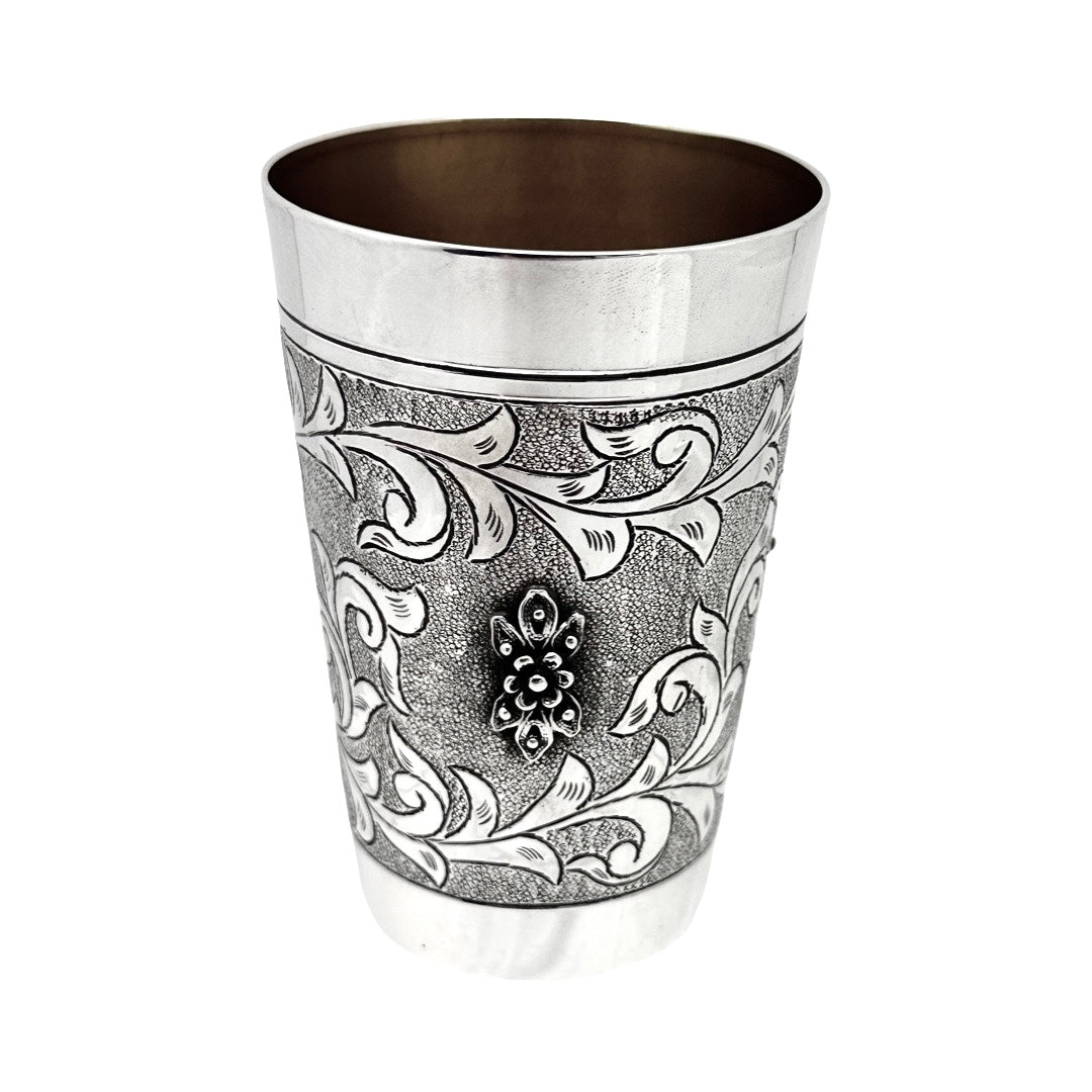 Chase Casted Flowers Kiddush Cup Set