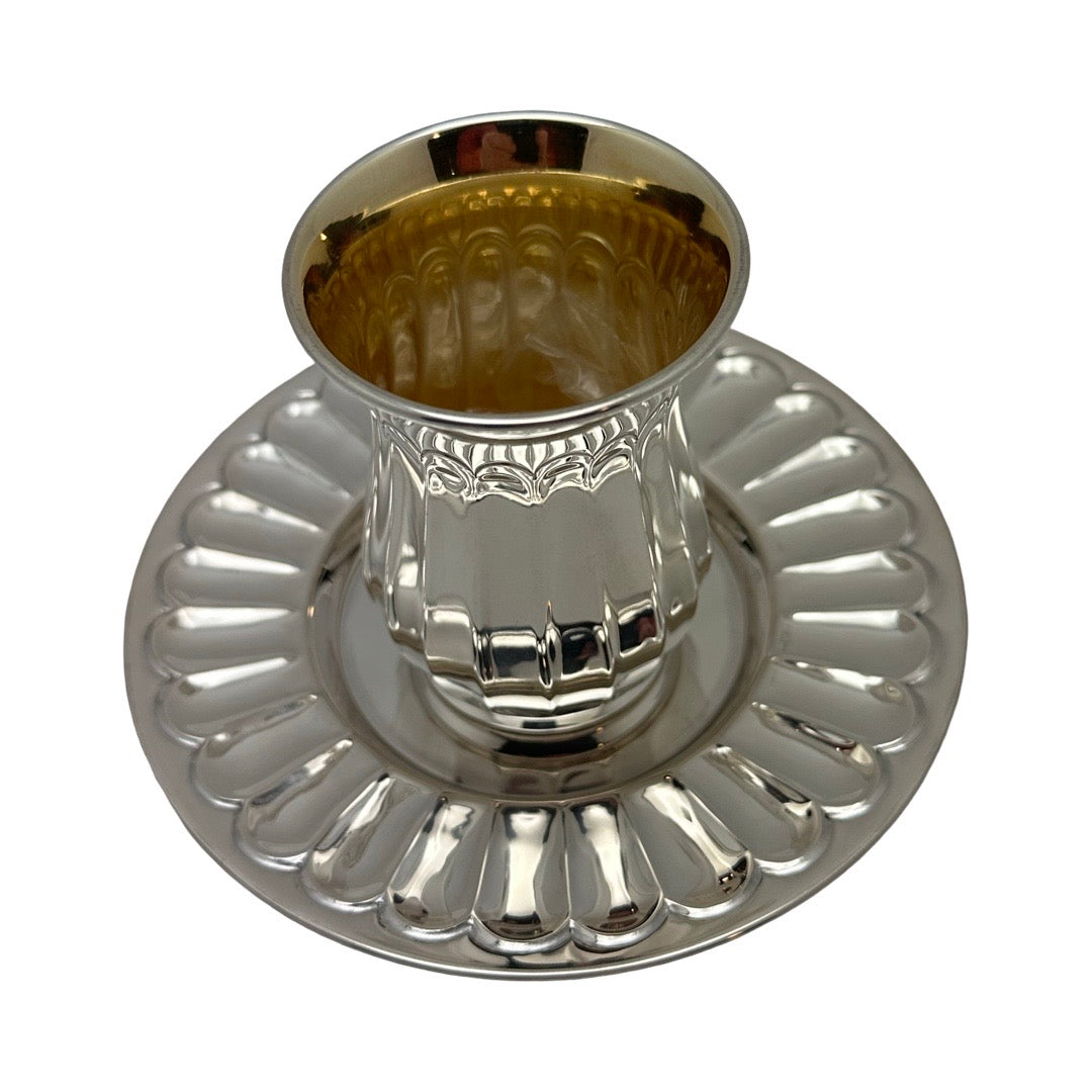 Fluted Flared kiddush Cup Set