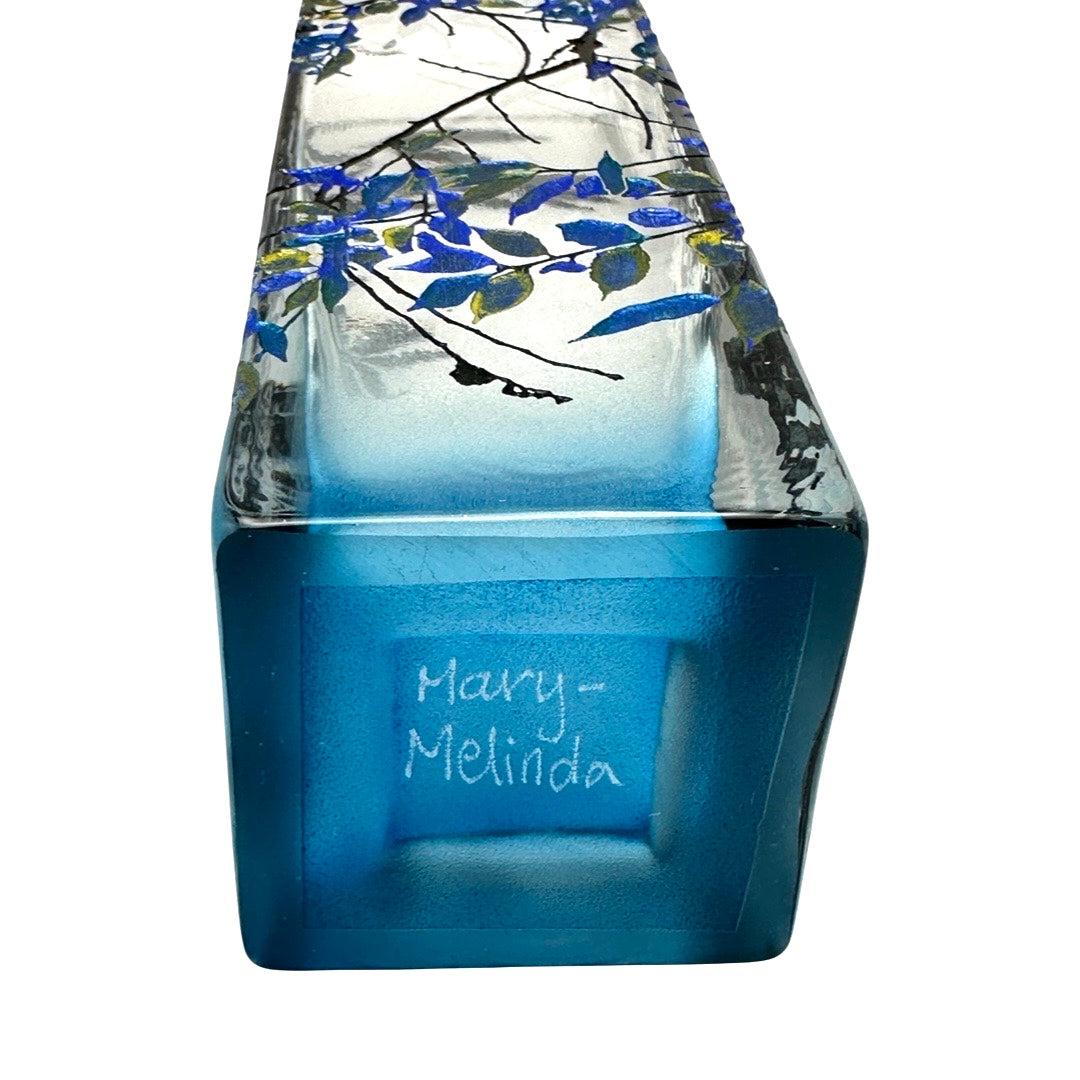 Blue Cube Alder Vase