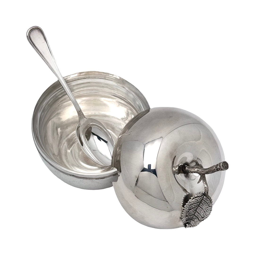 Sterling Silver Apple Honey Dish