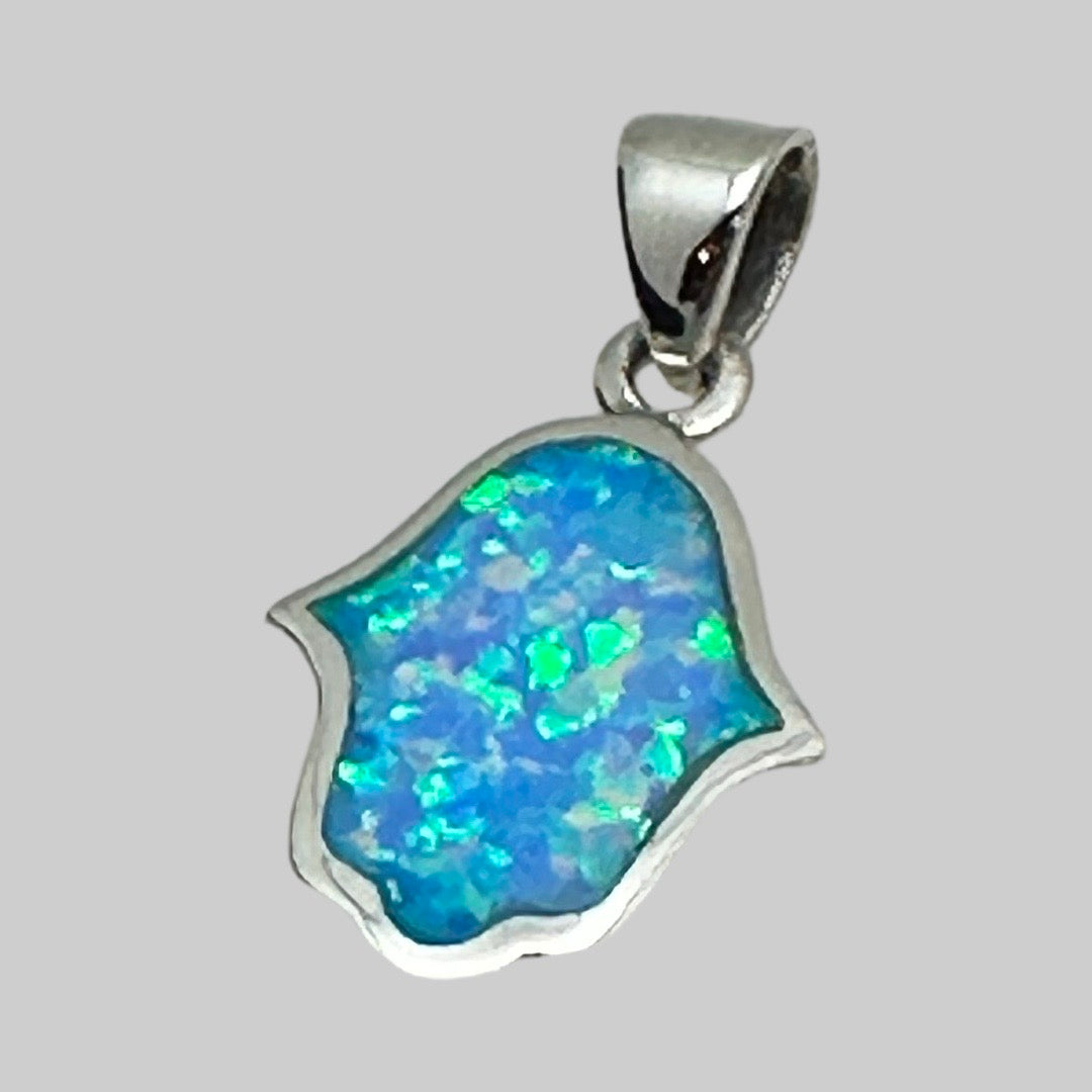 Sterling Silver Opal Hamsa