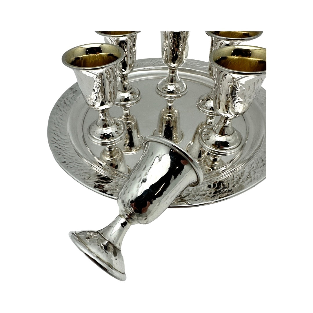 Hammered L'Chaim Set