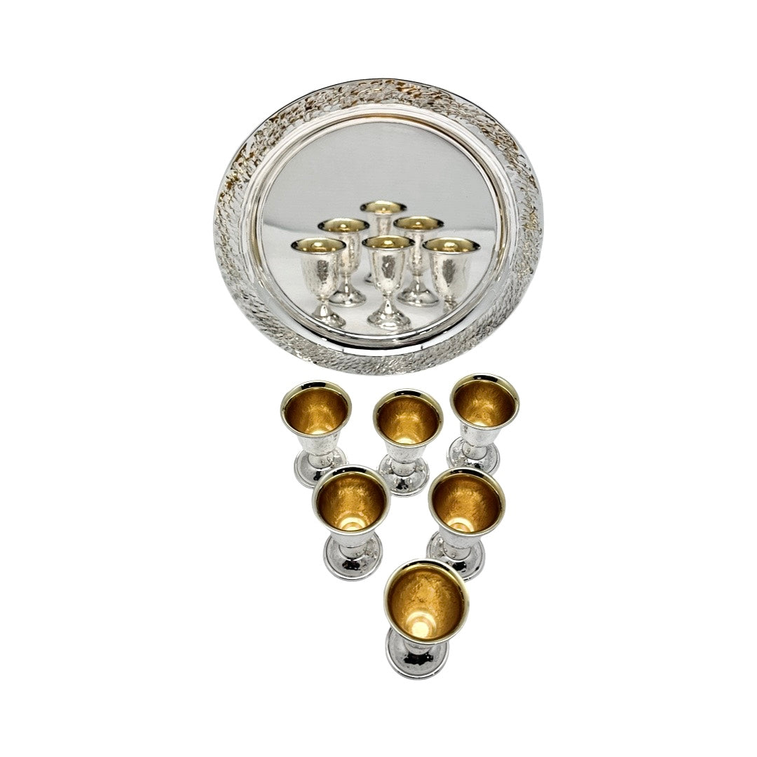 Hammered L'Chaim Set