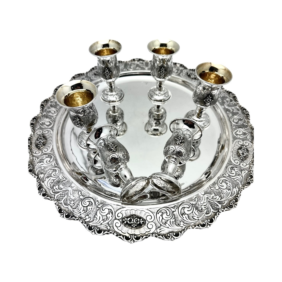 Sterling Silver Italian L'Chaim Set