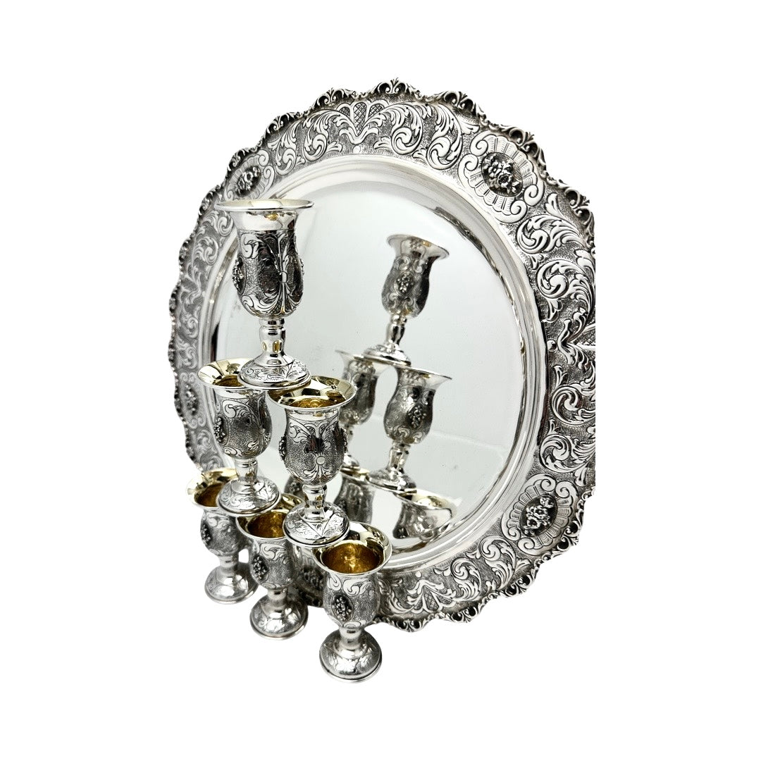 Sterling Silver Italian L'Chaim Set