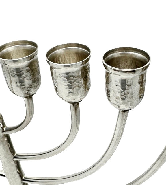 Classic Round Hammered Menorah