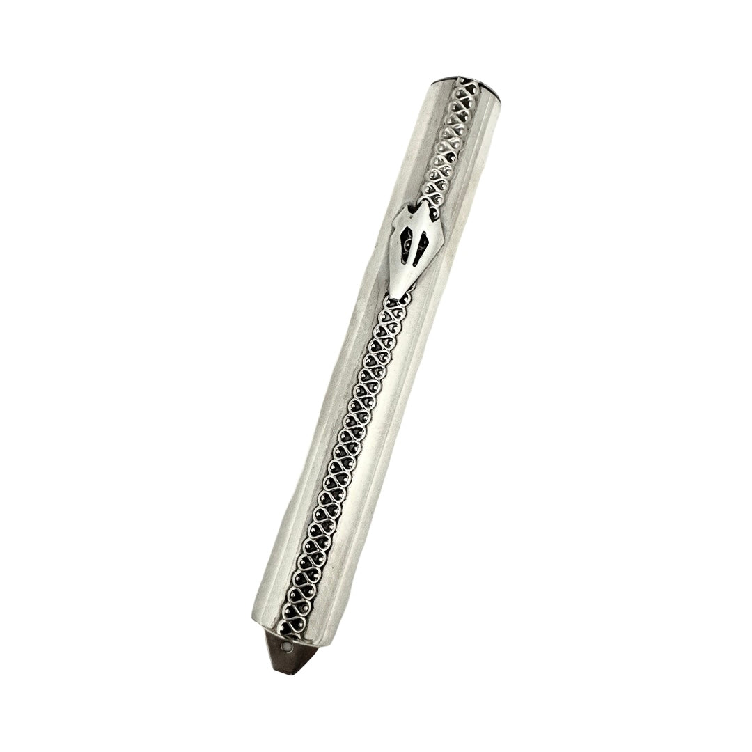 Sterling Silver Round Filigree Mezuzah