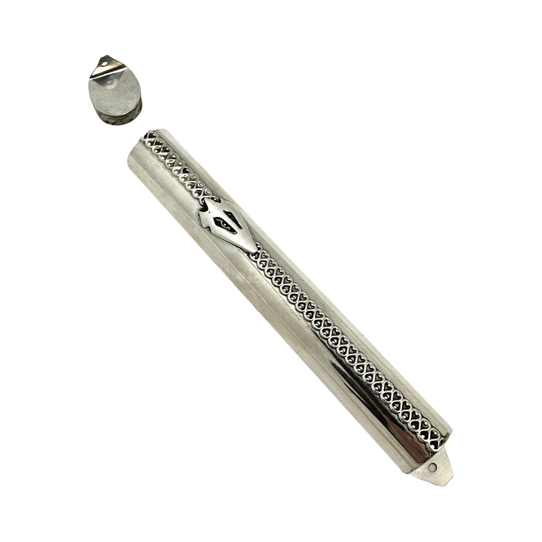 Sterling Silver Round Filigree Mezuzah