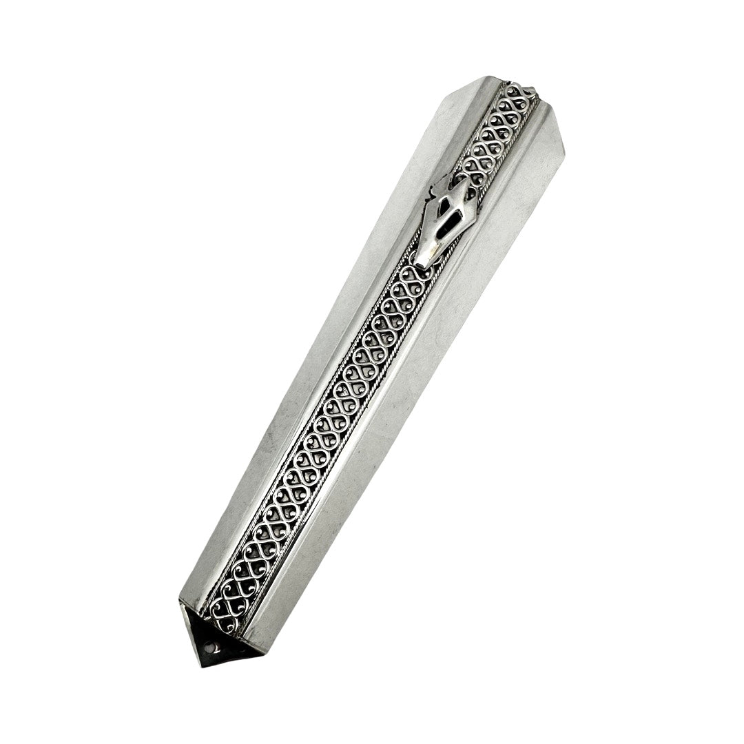 Sterling Silver Mezuzah With Filigree