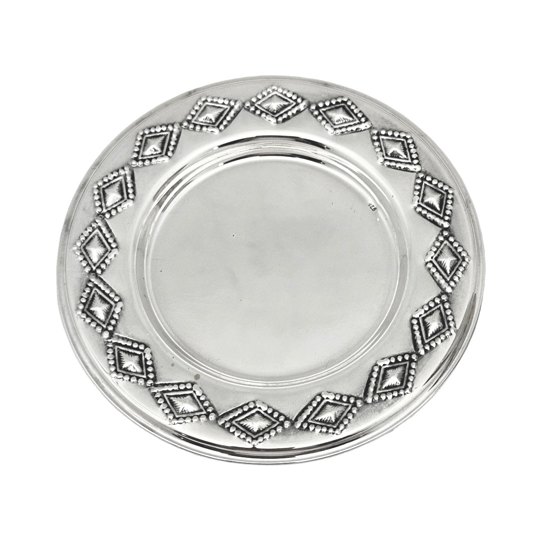 Kiddush Cup Set with Diamond Design