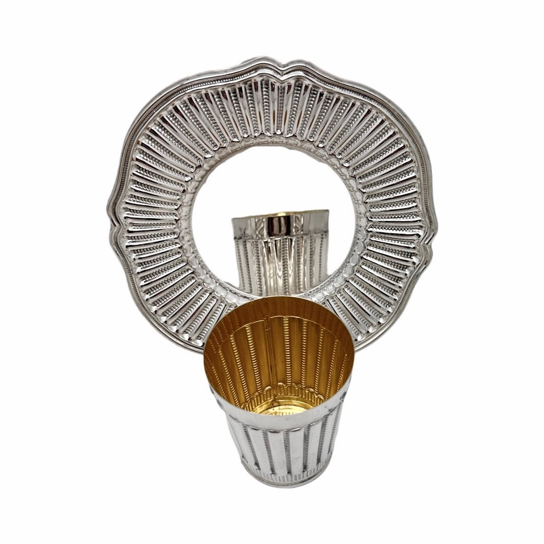 Piccolo Kiddush Cup Set Lines