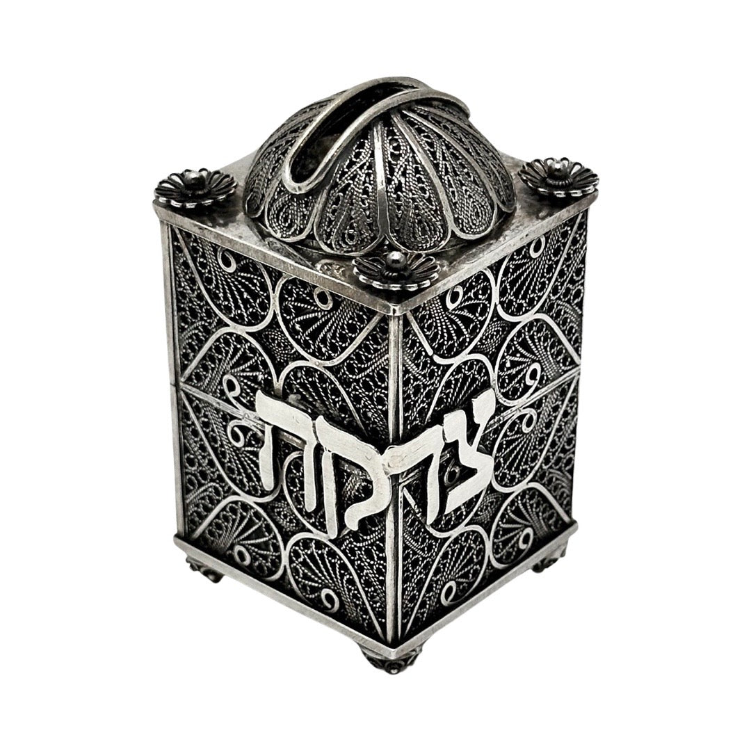 Tzedaka Box Filigree