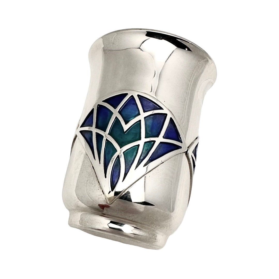 Enamel Kiddush Cup Baruch