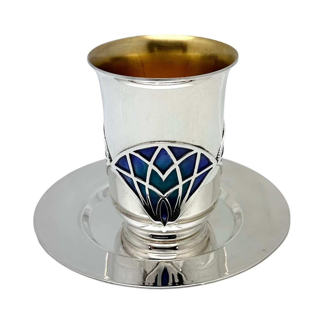 Enamel Kiddush Cup Baruch