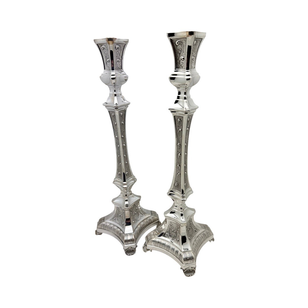 Basil Chased Candlesticks