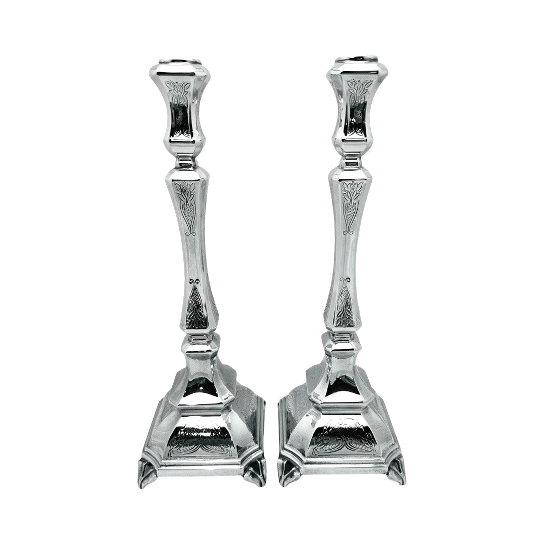 Delicately Chased Candlesticks