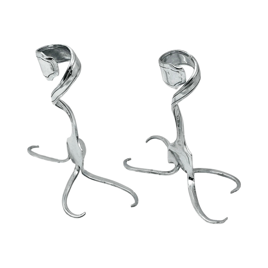 Sterling Silver Fork Candlesticks