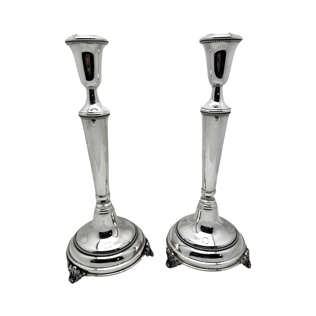 Sterling Classic Candlesticks w/ Bead Design