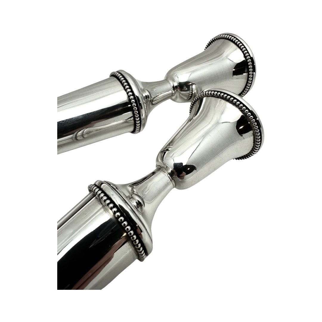 Sterling Classic Candlesticks w/ Bead Design
