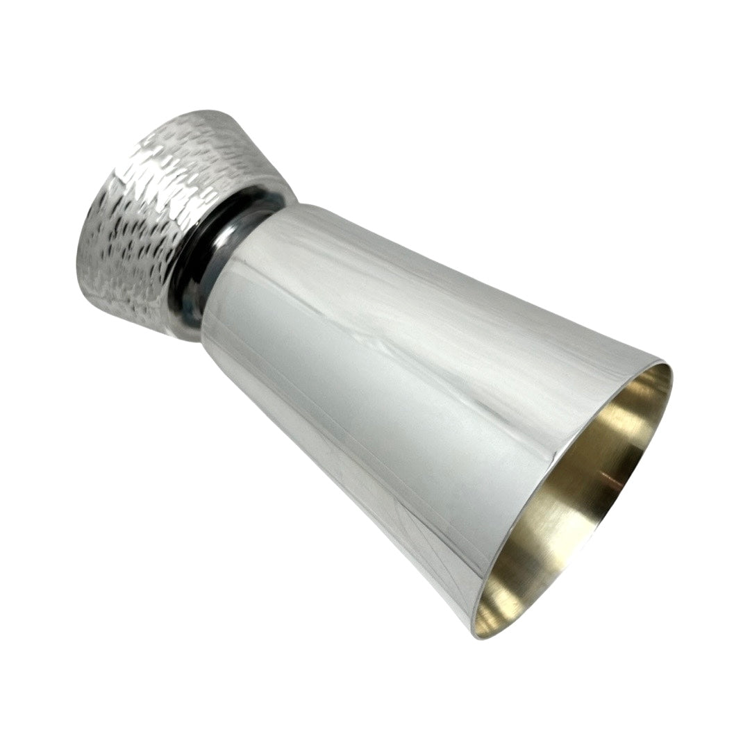 Line Hammered Base Kiddush Cup