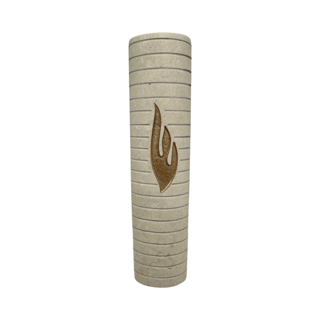 Jerusalem Stone Banded Mezuzah
