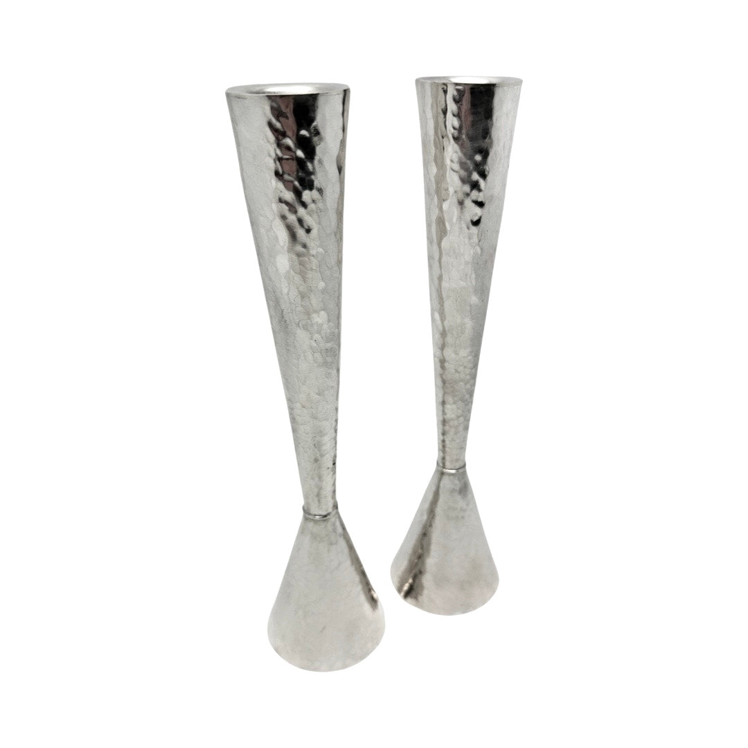 Hammered Cone Candlesticks