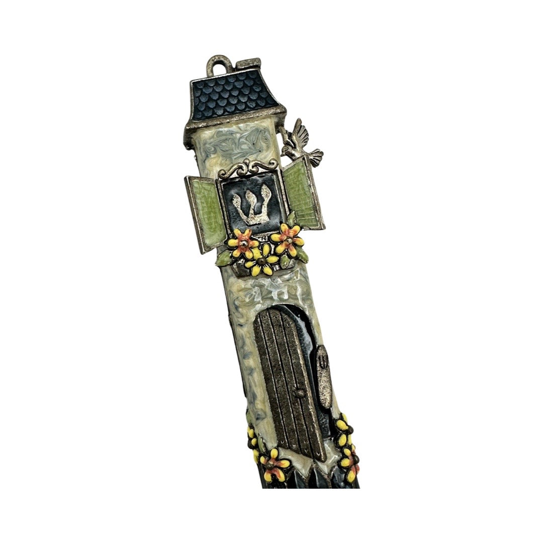 Enamel House Mezuzah