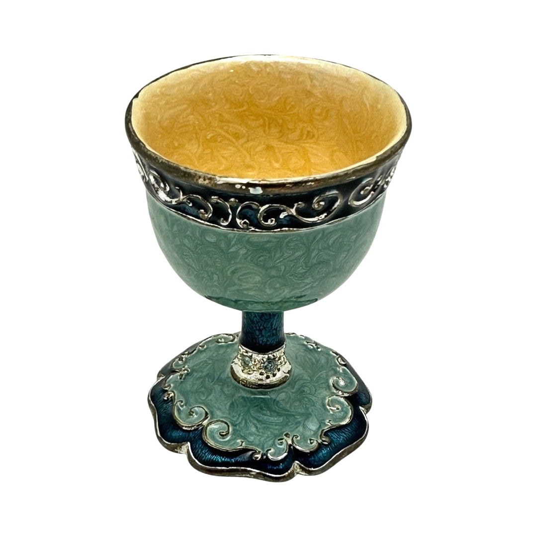 Small Blue Enamel Cup