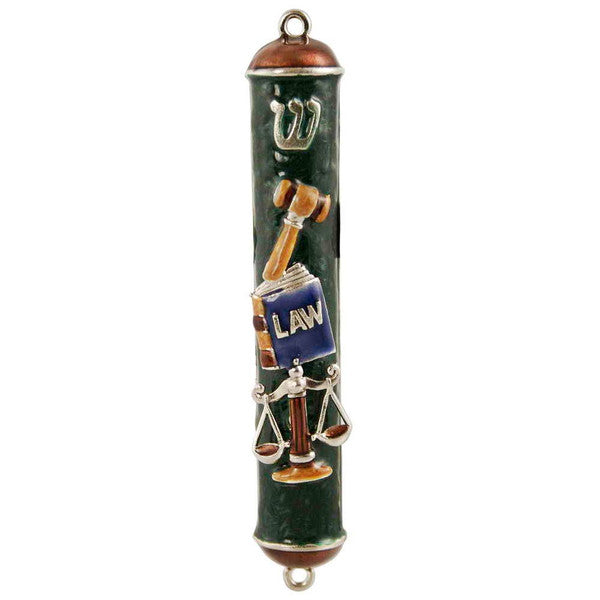 Enameled Lawyer Mezuzah