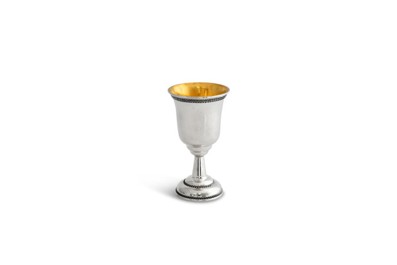 Sterling Silver Kiddush Cup with Filigree
