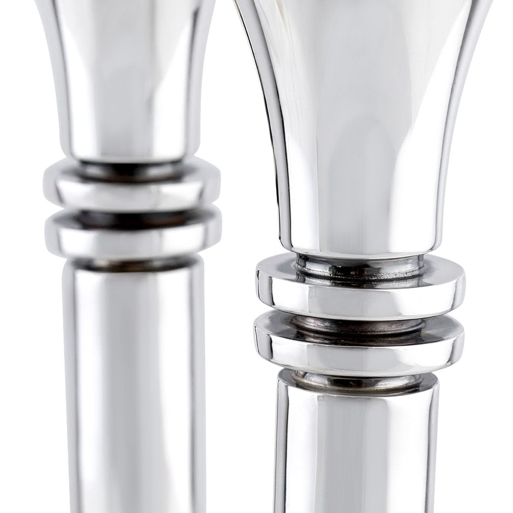 Bier Sterling Silver Disc Candlesticks