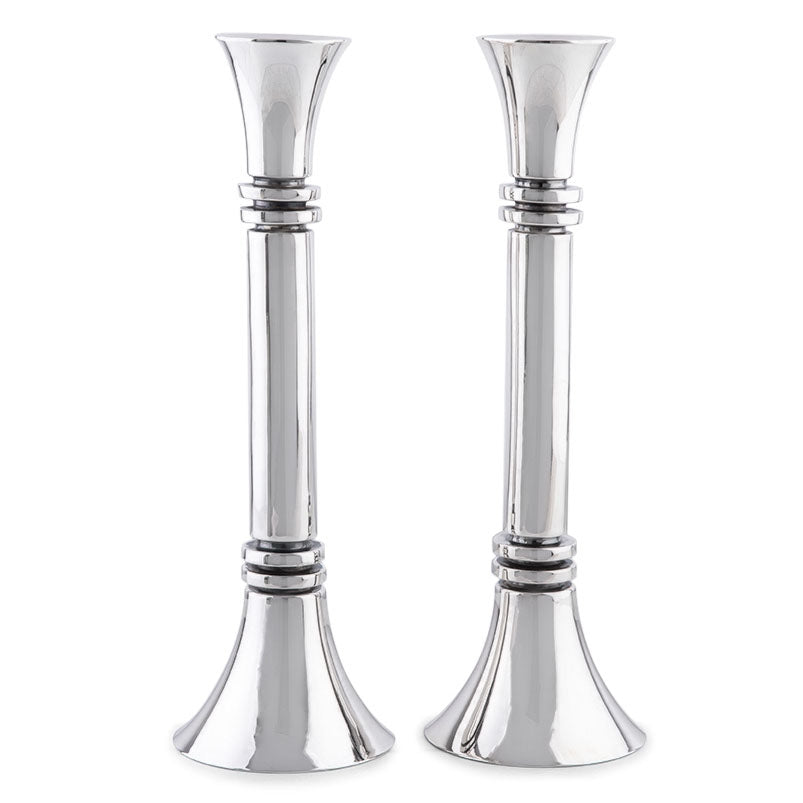 Bier Sterling Silver Disc Candlesticks