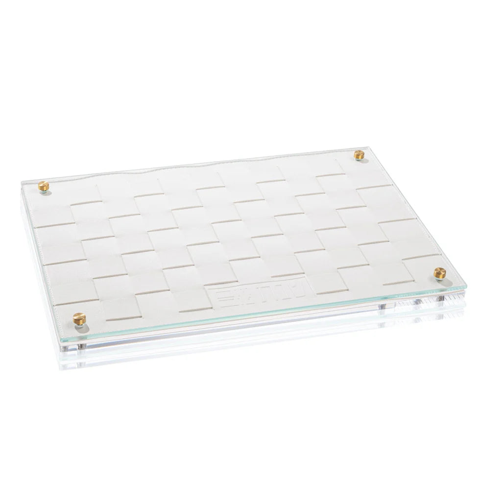 White Woven Challah Board